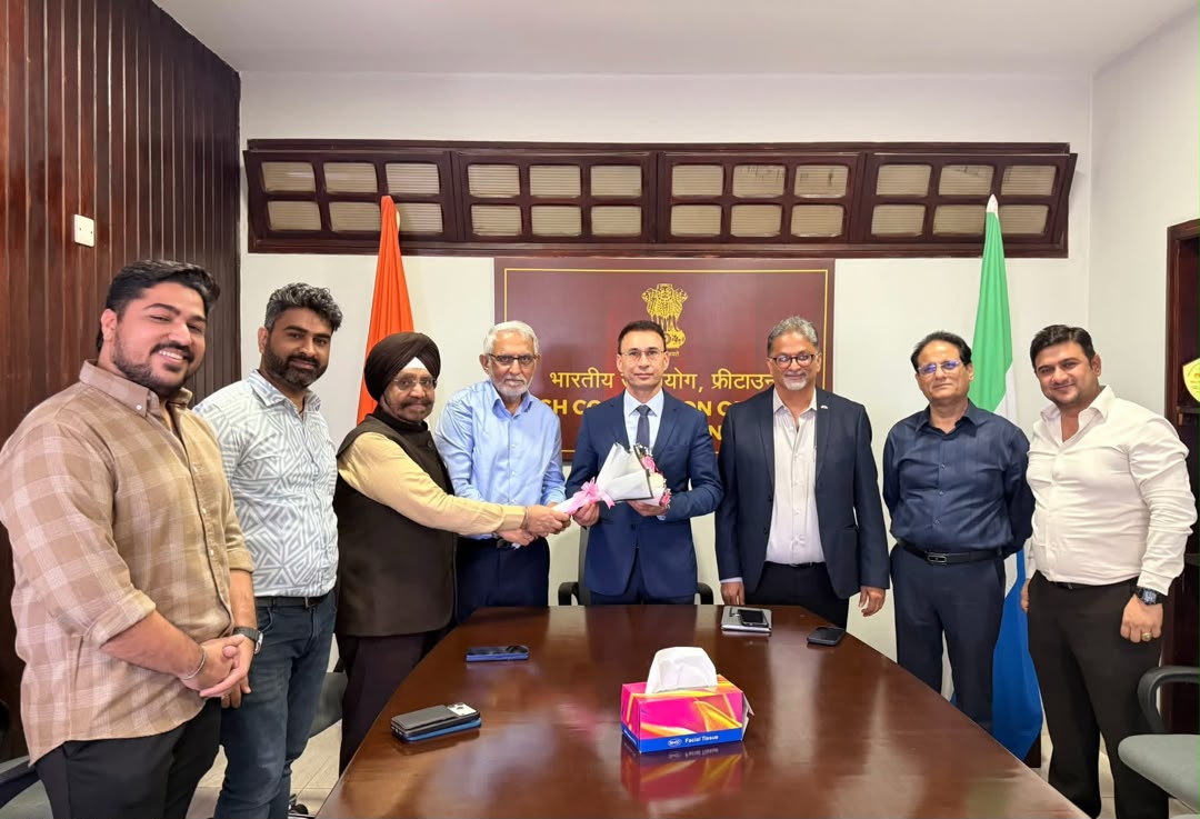 Members of the IBCSL lead by their President Mr Balani paid a courtesy visit to the newly appointed high commissioner of India to Sierra Leone.His excellency Mr.Norbu Negi at the Indian high commission.